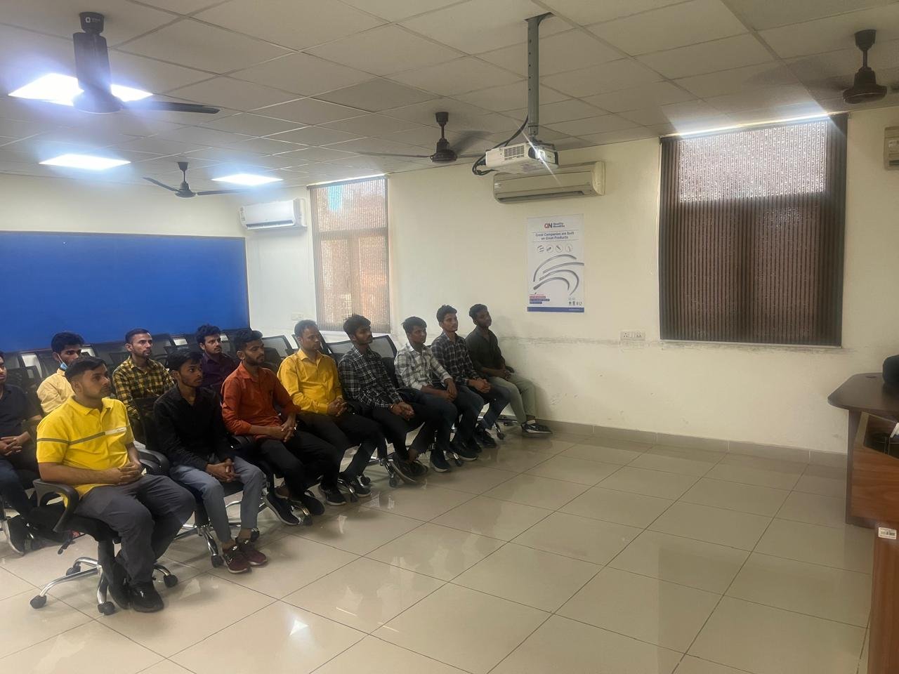 Learners attending a classroom training session